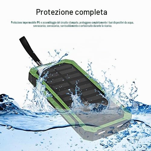 Ausla Banca di energia solare portatile ricarica veloce doppio USB Polar Mobile Power Bank caso fai da te Kit Verde
