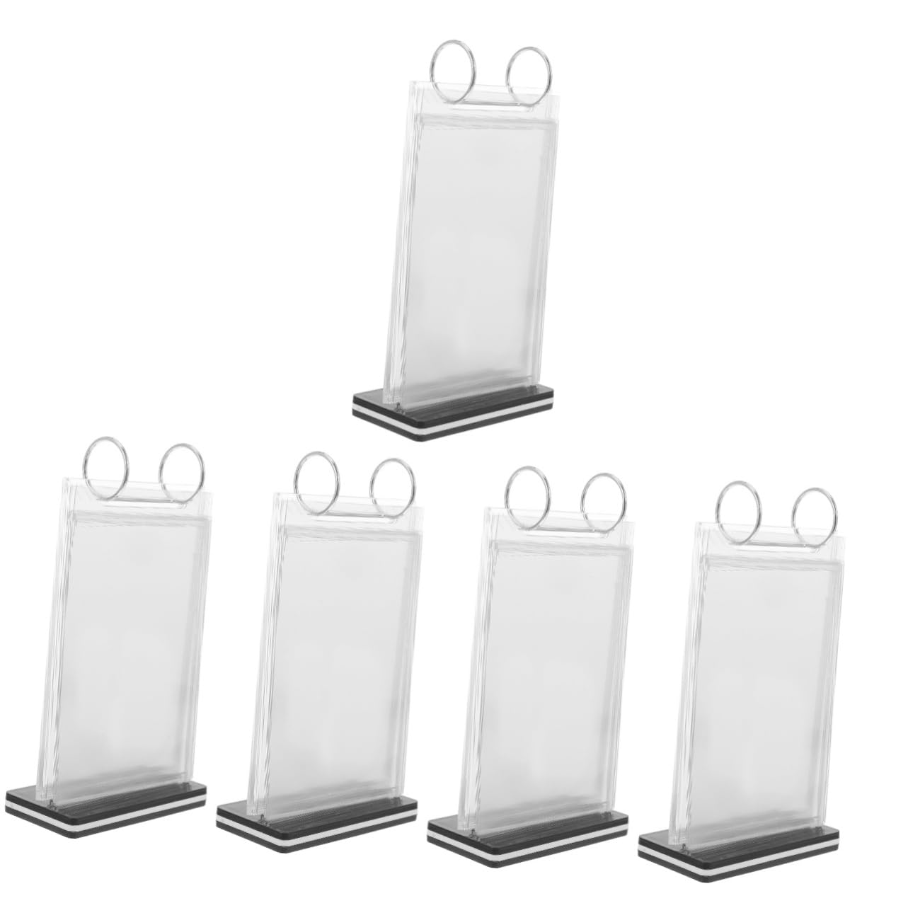 5piezas Soporte De Menú De Escritorio Transparente Para Restaurantes Exhibidores Estables Para Carteles Porta Menús Ligero y Fácil De Usar Para Tiendas y Eventos