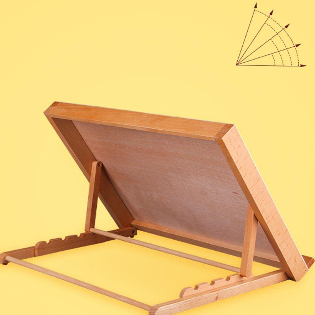 Perfeclan Arbeitsplatz PROSTABILIERTER HOLZSCHREIBTISCH KÜNSTLERSTÄNDER VERSTELLBARE LACKIERTE ZEICHNUNGSPLATTE, Holz, 45x35x30cm