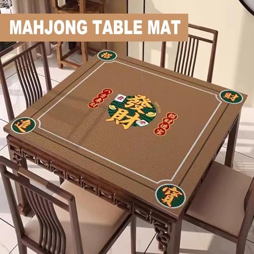 Tapete Cuadrado para Mahjong con Bolsa, Antideslizante miniatura 2