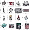 56 Rock Band Sew on Patches Dark Embroidered Punk Music Applique Iron On Patches Stickers for Coat Uniforms Pants Clothes Jeans DressBackpacks Hat DIY Decoration Bags Jackets Vests #1