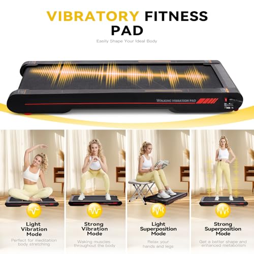 Image of Freepi Walking Vibration Pad with 10% Auto Incline,Under Desk Treadmilll for Home,Walking Vibration Workout Pad