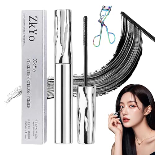 Zkyo Steel Tube Eyelash Prime𝐫, Eyelash Primer,Tubular Eyelash Primer,WaterproofLong Curling Mascara,Natural And Non-Smudged, Hydrofix Fiber Mascara (1)