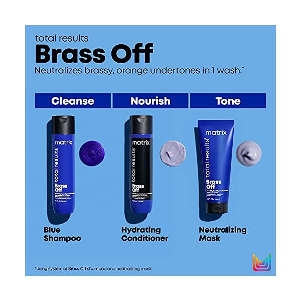 Matrix Brass Off Color Depositing Neutralization Hair Mask| For Color Treated Hair, Neutralizes Orange Tones, Color Depositing, Packaging May Vary, 6.8 Fl. Oz