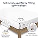 California Design Den 6 Pc Queen Size Sheet Set with 4 Pillowcases - Soft 400 Thread Count 100% Cotton Sheets, Sateen, Deep Pockets with All Around Elastic, Cool, Durable Bedding Set - White