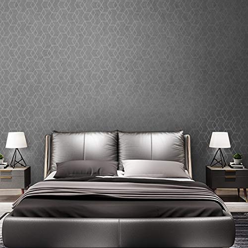 Papel Pintado 3D Personalizado Para Paredes Moderno 3D Estereoscópico Negro Gris Arte Geométrico Mural Dormitorio Sala De Estar Tv Fondo Decoración De Pared,300*210Cm