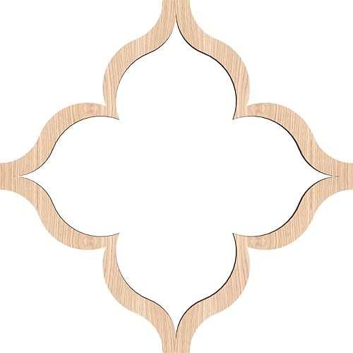 Miniatura 4 de 7 38 pulgadas de ancho x 7 38 pulgadas de alto x 38 pulgadas de alto, paneles de pared de madera con calado decorativo extra pequeño, roble rojo