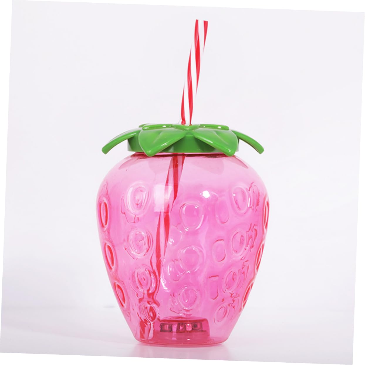 Garneck 4 Pack Strawberry Water Cup Straw Bottle Straw Water Bottle Pp Pet Material Family Office Use