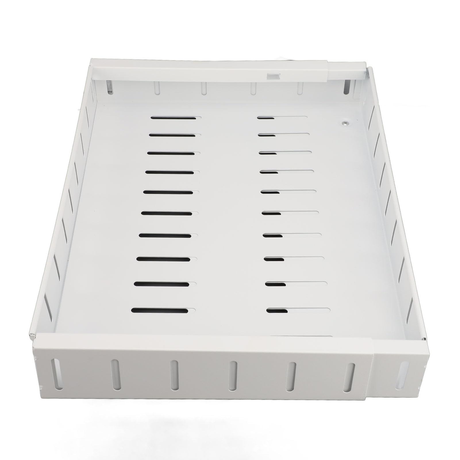 Cassetto estraibile regolabile per cucina e dispensa, 40 x 30 x 5,6 cm, soluzione di archiviazione scorrevole bianca per armadio nization