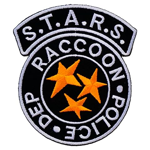 Graphic Dust Stars Raccoon Police Badge Iron On Patch Logo Umbrella Corp Biohazard Skull Rescue Team Cosplay Costume S.T.A.R.S. Biohazard Cover