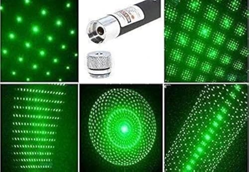 Image of J.M Party & Fun Green Laser Pointer Pen - Long Range High Visibility Laser Beam with Pocket Clip, Anti-Slip Grip & Push Button for Presentation, Teaching & Astronomy (Battery Not Included)