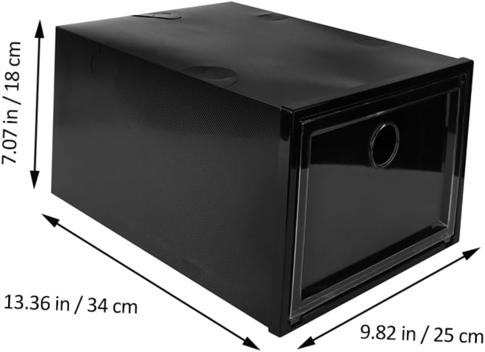 Alipis Stackable Shoe Storage Boxes 6-Piece Set Lids Dustproof PP Plastic Containers for Home Organization and Sneaker Display