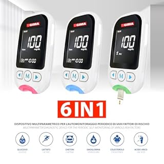 GIMA Monitor Multiparametrico GIMACARE con 6 Parametri per Fattori a Rischio, 24128