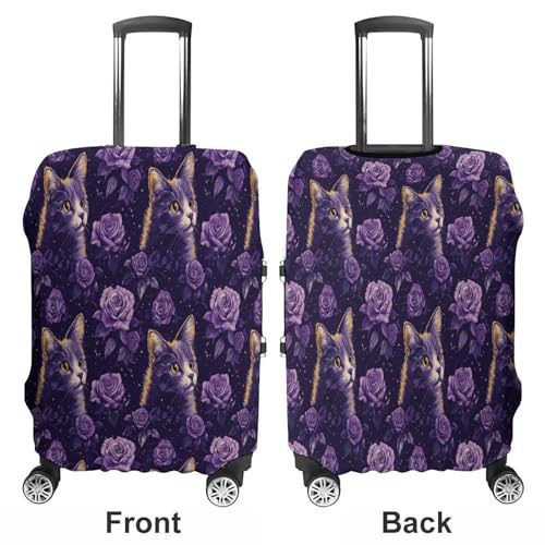 Cat Rose Starry Travel Suitcase Protector Luggage Cover Protective Washable Anti-scratch Baggage Cover3