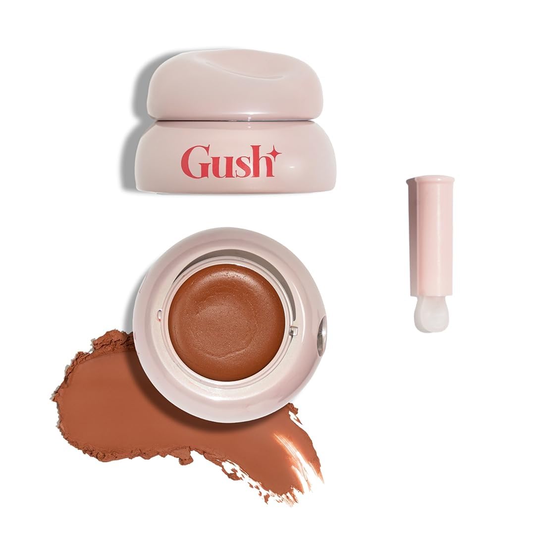 Gush Beauty Lip & Cheek Blur Play Pots - Rich Almond | Blurring Matte Lip Pot for Lips, Cheeks & Eyes | Soft Matte Finish | Lightweight, Buildable & Long Lasting | Hydrating Multi-Use Lip Tint & Blush Pot-image-21
