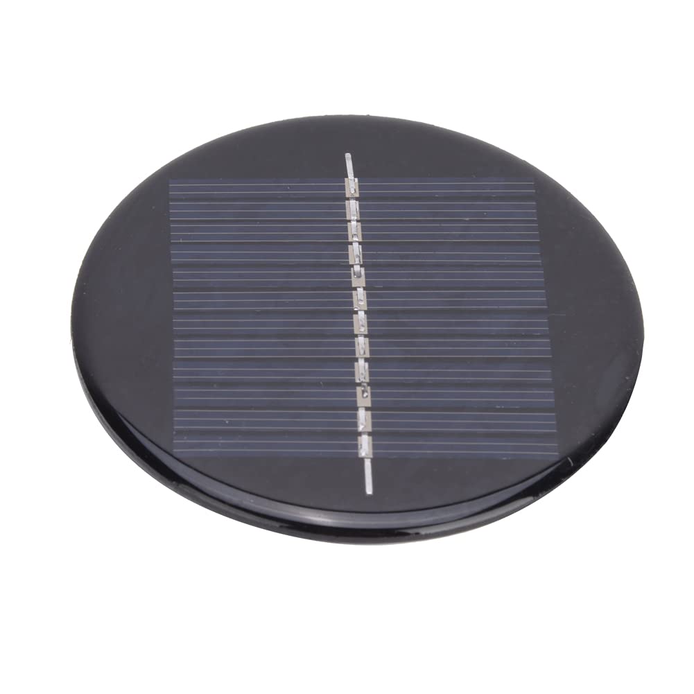 Modulo Pannello Solare Rotondo da 4 Pezzi 6v 80mm di Diametro, Pannello di Ricambio per Luci Solari per Lanterne da Giardino