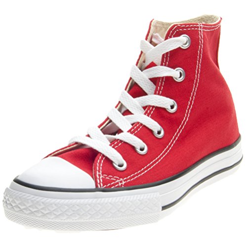 Converse Youths Chuck Taylor All Star Hi Zapatillas de tela, Unisex   Infantil, Rojo, 34