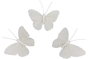 Berfutall Feather Butterfly Decorations- Fake Flying Butterflies