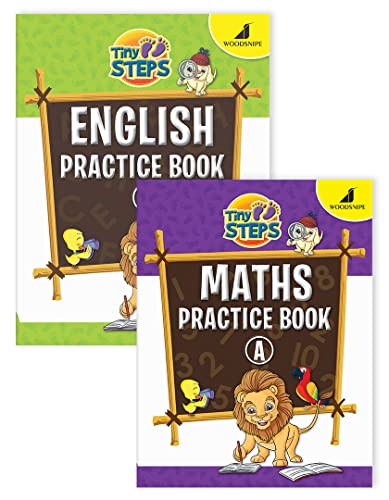 Image of Woodsnipe Alphabet & Number Practice for Preschool Ages 2 to 4 Years | Pattern Writing, Capital Letters, Number 1-20 with ample activity worksheets| Notebook Style | English-Maths Home-schooling Pack