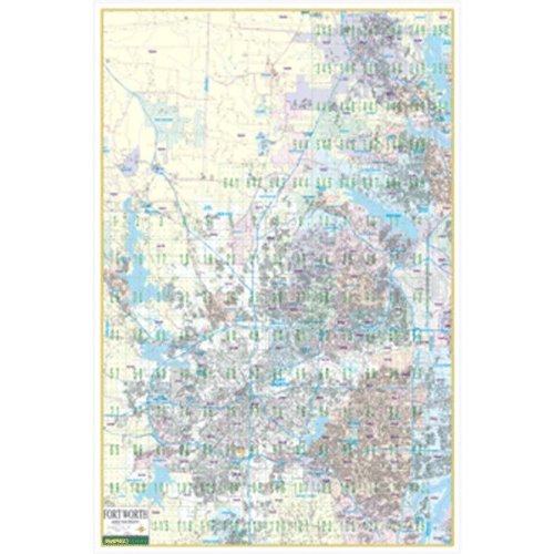 Fort Worth Wall Map w/ ZIP Codes (Mapsco Wall Maps, MAP-20210C ...