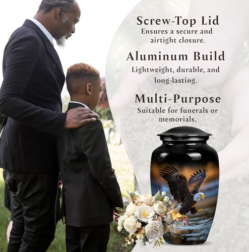Image of Eagle Urns for Human Ashes -Funeral Cremation Urns for Ashes for Women
