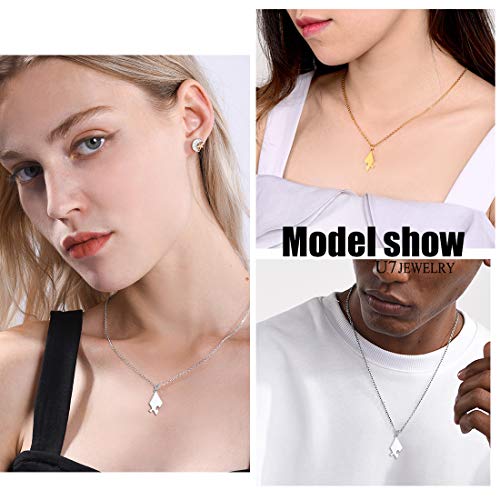 U7 GP4028-JG001 Best Friend Necklaces For 6 Stainless Steel Custom Family Bff Gift Personalized Engrave Name Puzzle Matching Necklace Set thumb #2