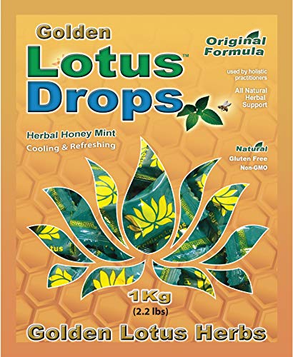 Golden Lotus Drops Original Formula. Soothing Herbal Honey Mint Lozenge. (1 Kilo) #TOP20