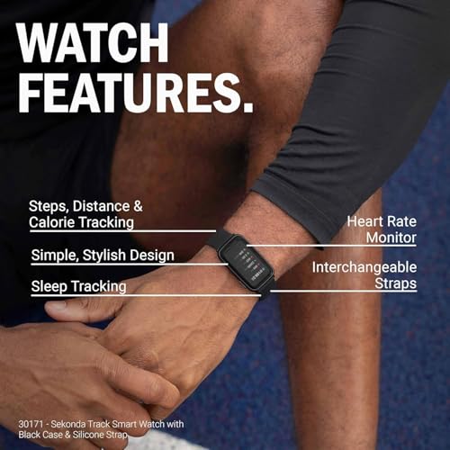 Image of Sekonda Track Smart Watch 26mm with Black Silicone Strap 30171