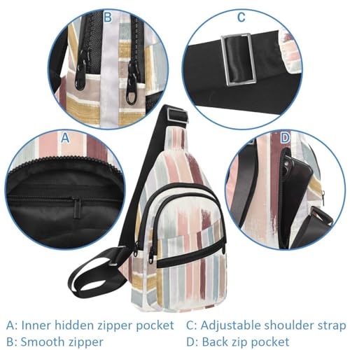 Sac à bandoulière multifonction avec fermeture éclair compact et plat