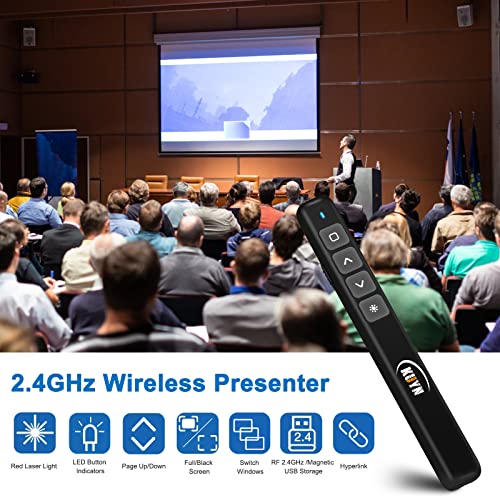 KUIYN Wireless Presenter, Pointer für Präsentationen, Lehrer Zubehör, Powerpoint Fernbedienung, Pointer Control (B3)