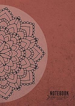Paperback Lined Notebook A4: Large Decorative Journal Notebook with Blank Date on Top | Mandala Red Design Book