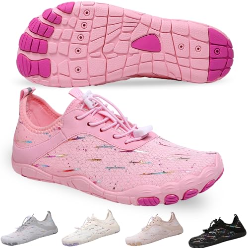 Image of SIOSNETA Hike Barefoot Shoes for Women Men, Wide Toe Water Shoes for Hiking,Breathable Non-Slip Athletic Footwear,