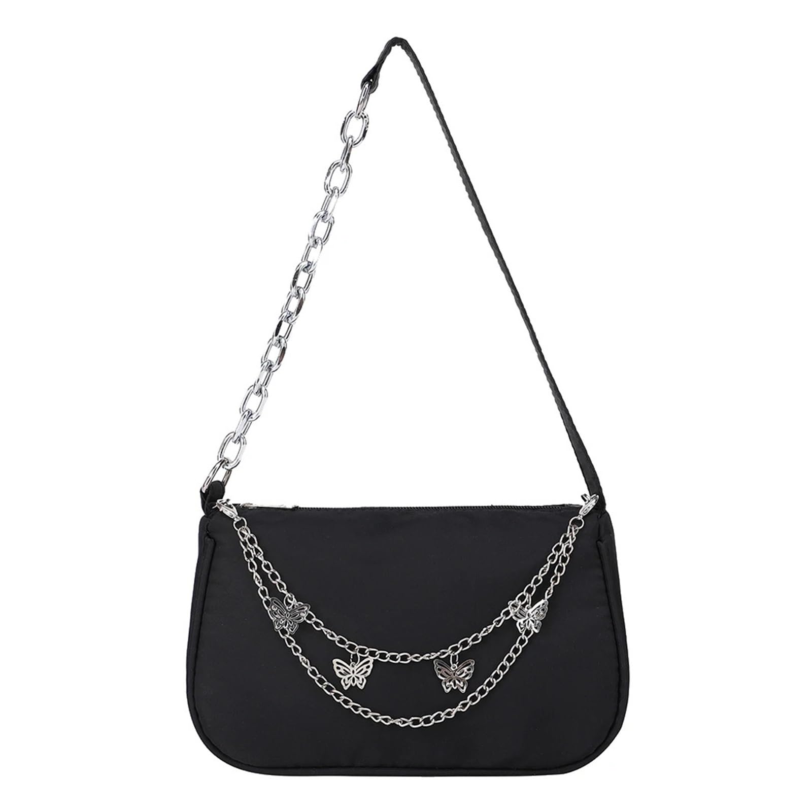 Sac à main chaîne papillon noir chic pour soirées et sorties