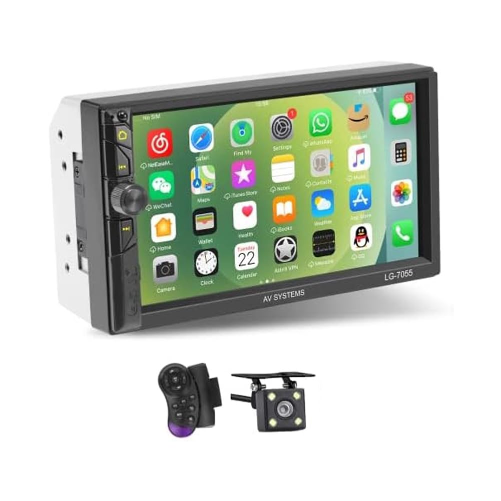 【新品】7インチ　CarPlay オーディオ　タッチスクリーン Amazon.co.jp: 1DIN ワイヤレスCarplay＆Android Auto, 7インチ