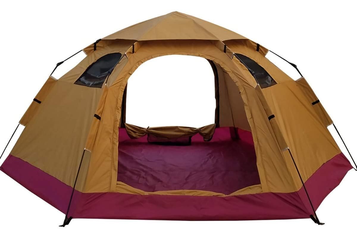 Amazon.co.jp: ドーム型ワンタッチテント 5人用 紫外線カット 収納袋付