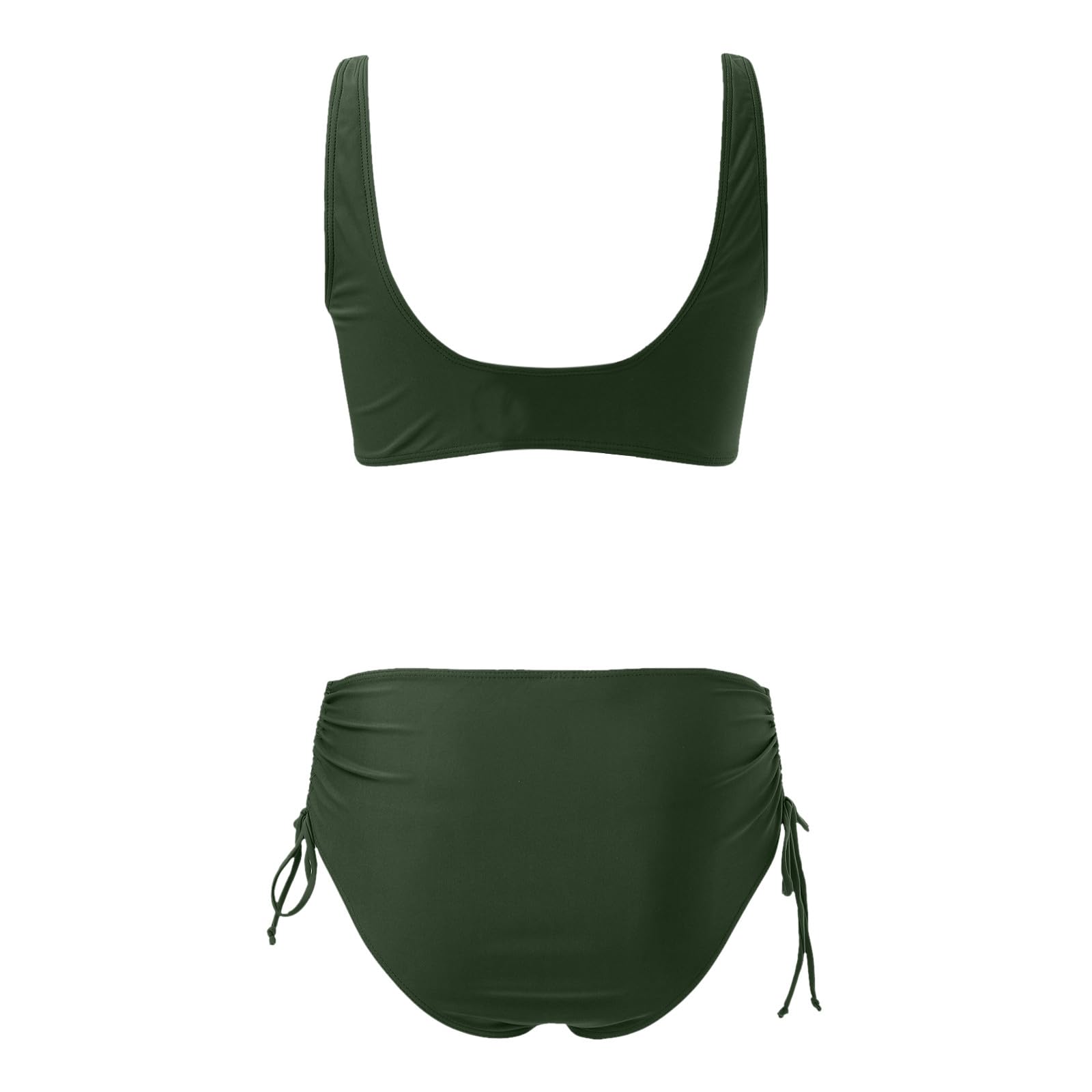 Bikini dla kobiet bikini z wysokim stanem seksowne push up dwuczęściowy strój kąpielowy retro zestaw z marszczonym nadrukiem, gorący różowy, L