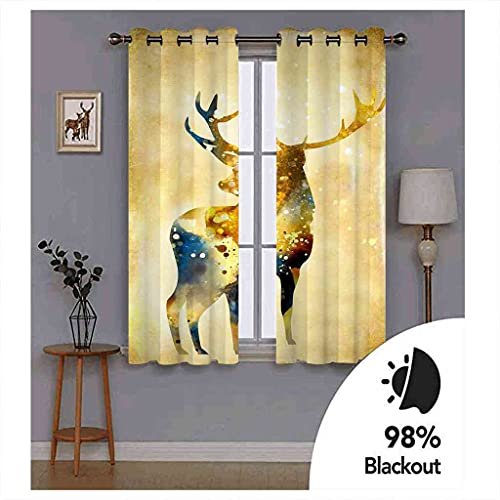 Rideaux occultants 3D faon isolant thermique tissu lourd