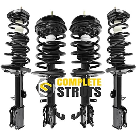 COMPLETESTRUTS - Front & Rear Complete Strut Assemblies with Coil Springs Replacement for 1993-2002 Toyota Corolla Sedan - Set of 4 Cover