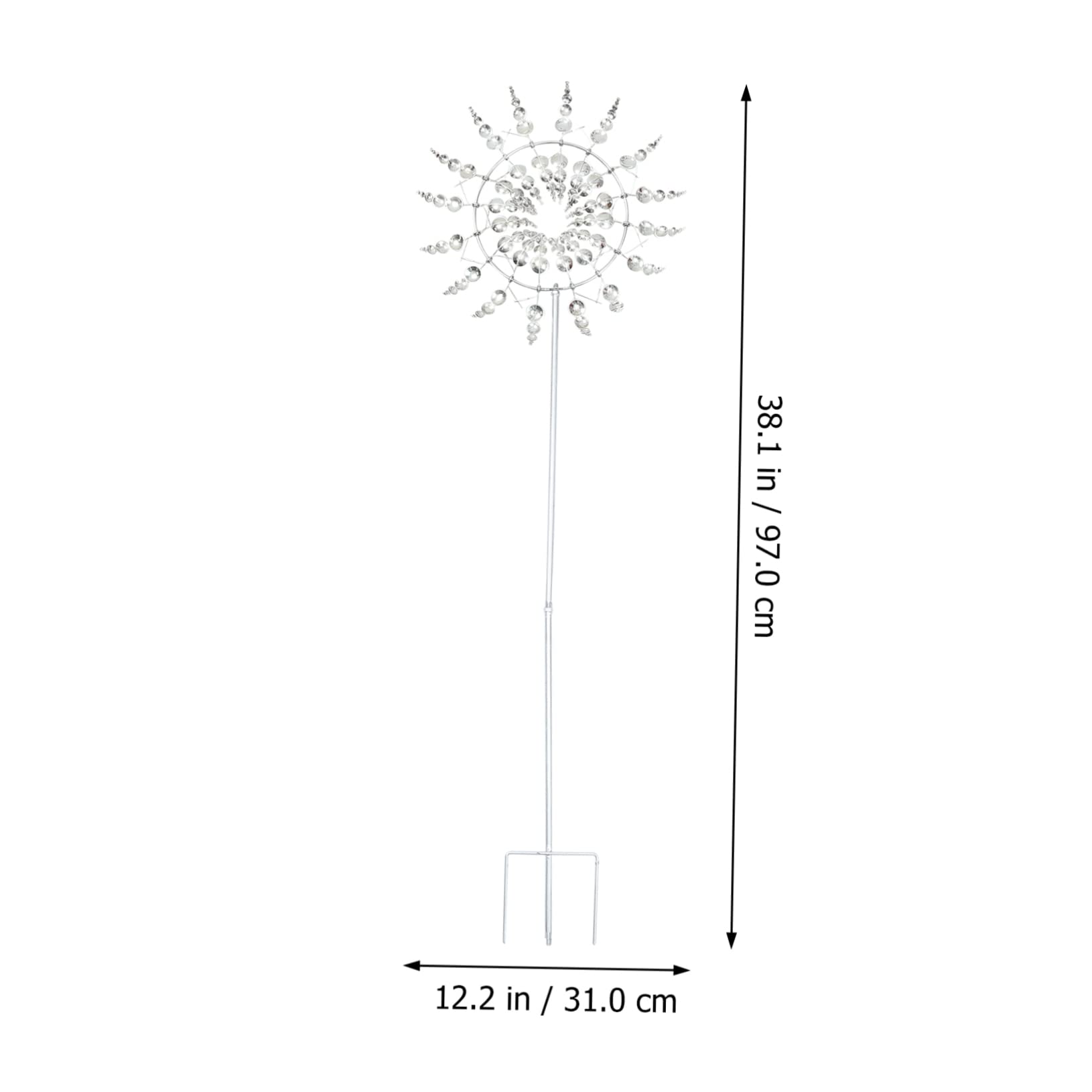 UPKOCH Garden Windmills Weather Vane Decor Outdoor Metal Wind Indicator Easy Install