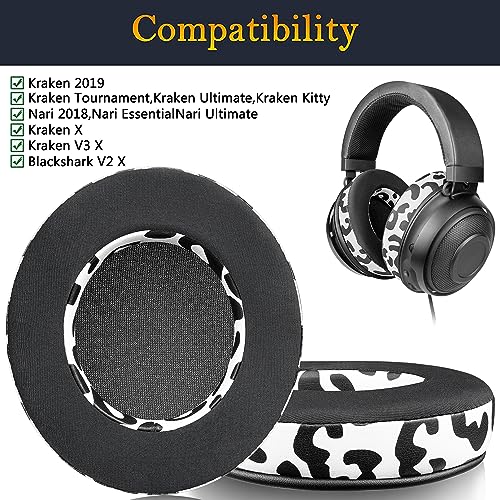 SOULWIT Cooling-Gel Ear Pads Cushions Replacement, for Razer Kraken 2019/Tournament Edition/Ultimate/Kitty - Image 3