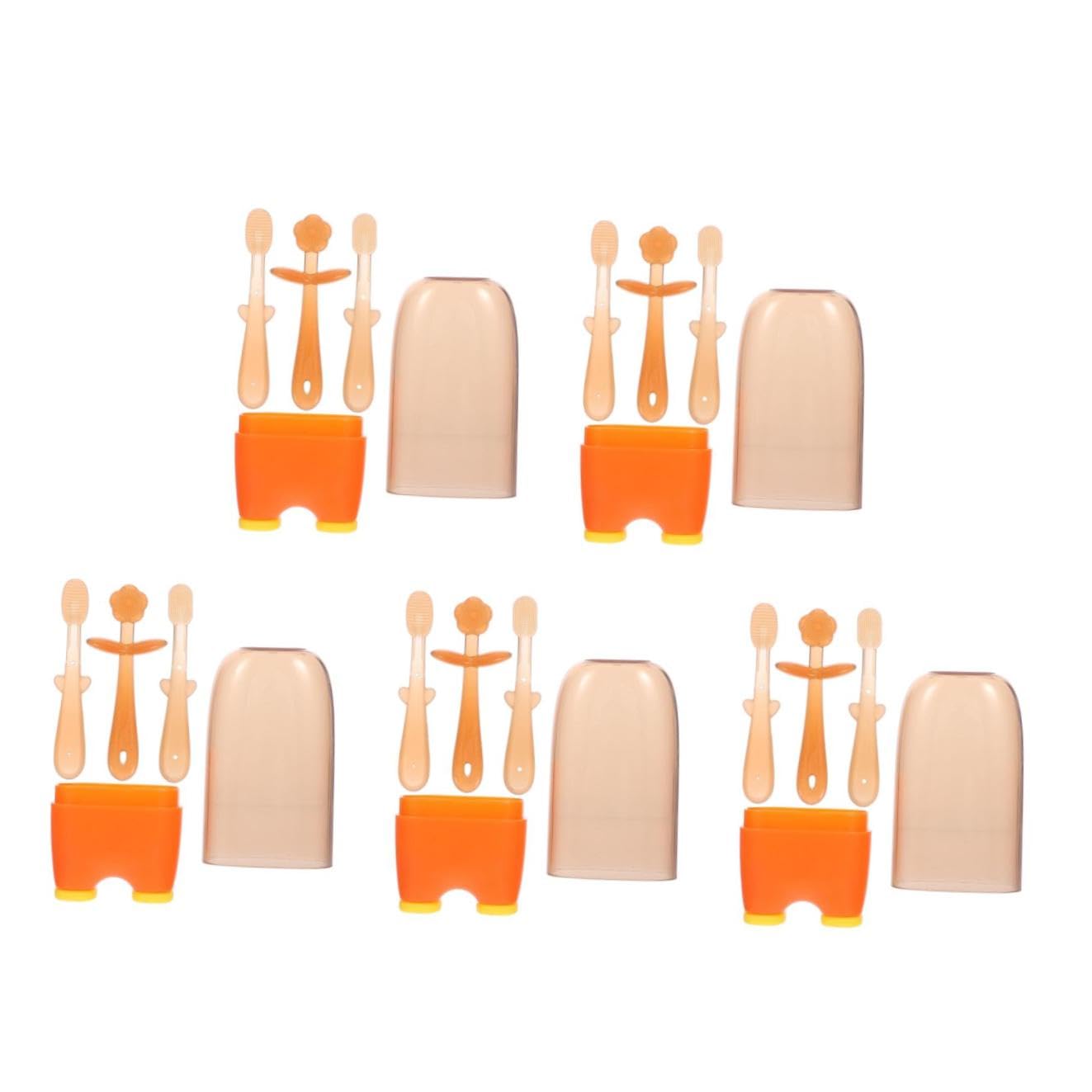 5 Set Spazzolino Da Denti Per Bambini Orale Dente Del Dito Del Orale Per i Neonati Per Il Neonato Gomma Da Spazzolino Da Denti Infantile Gel Di Silice Didiseaon