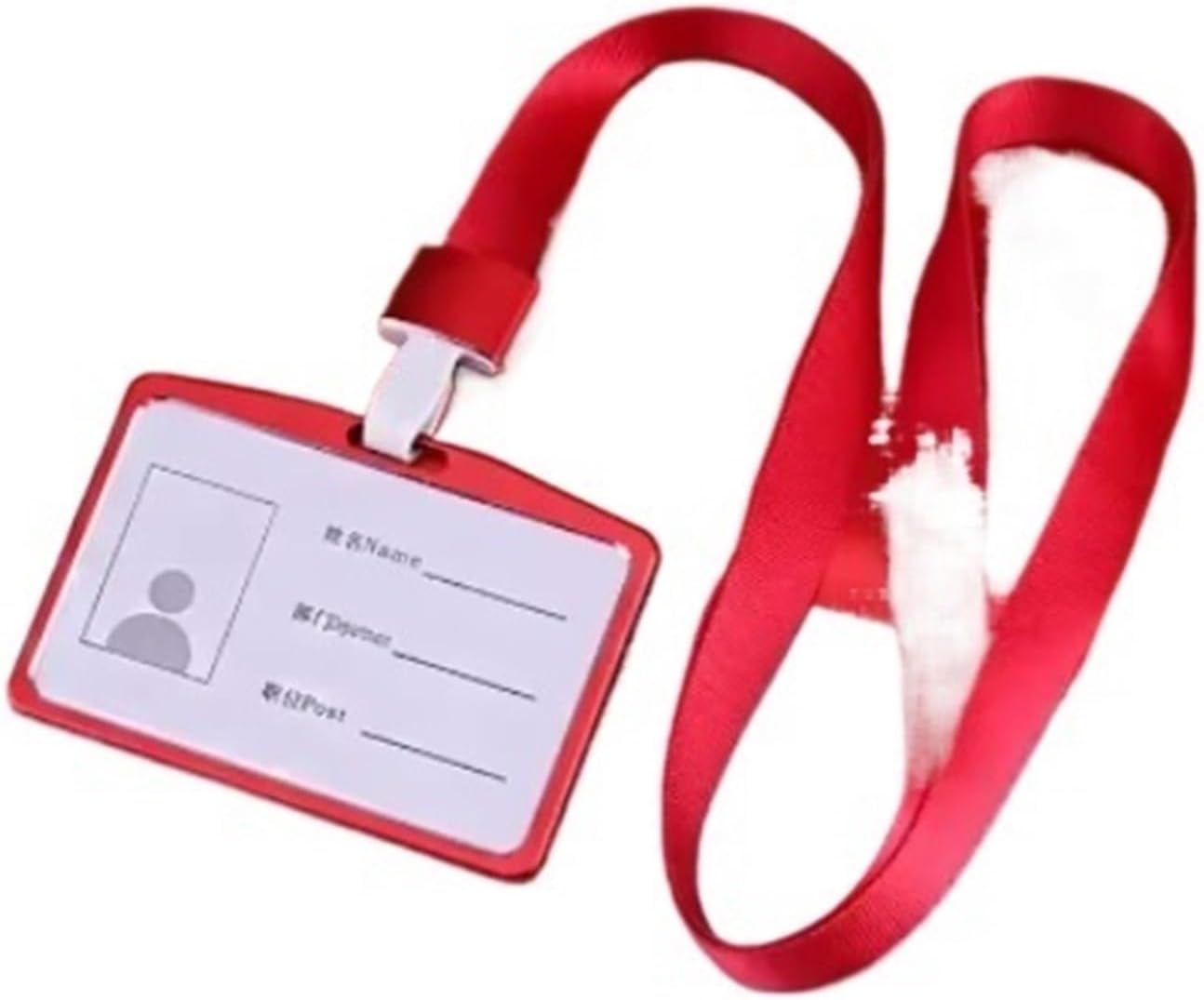 Aluminum Alloy Work Name Card 10pcs Fashion Cerdit Card Holder Lanyard Aluminum Alloy Work ID Business Badge Student Bus Cards Case