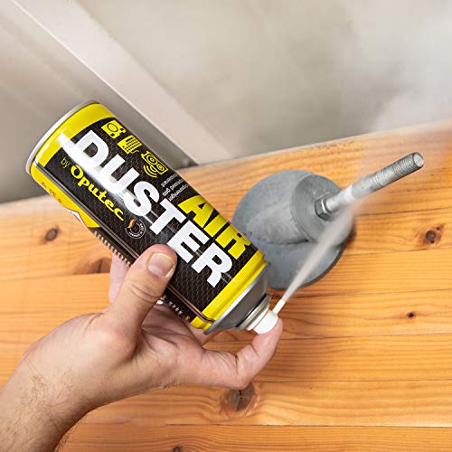 Oputec Air Duster 6x400ml : pack de bombes à air comprimé avec rallonge - 7