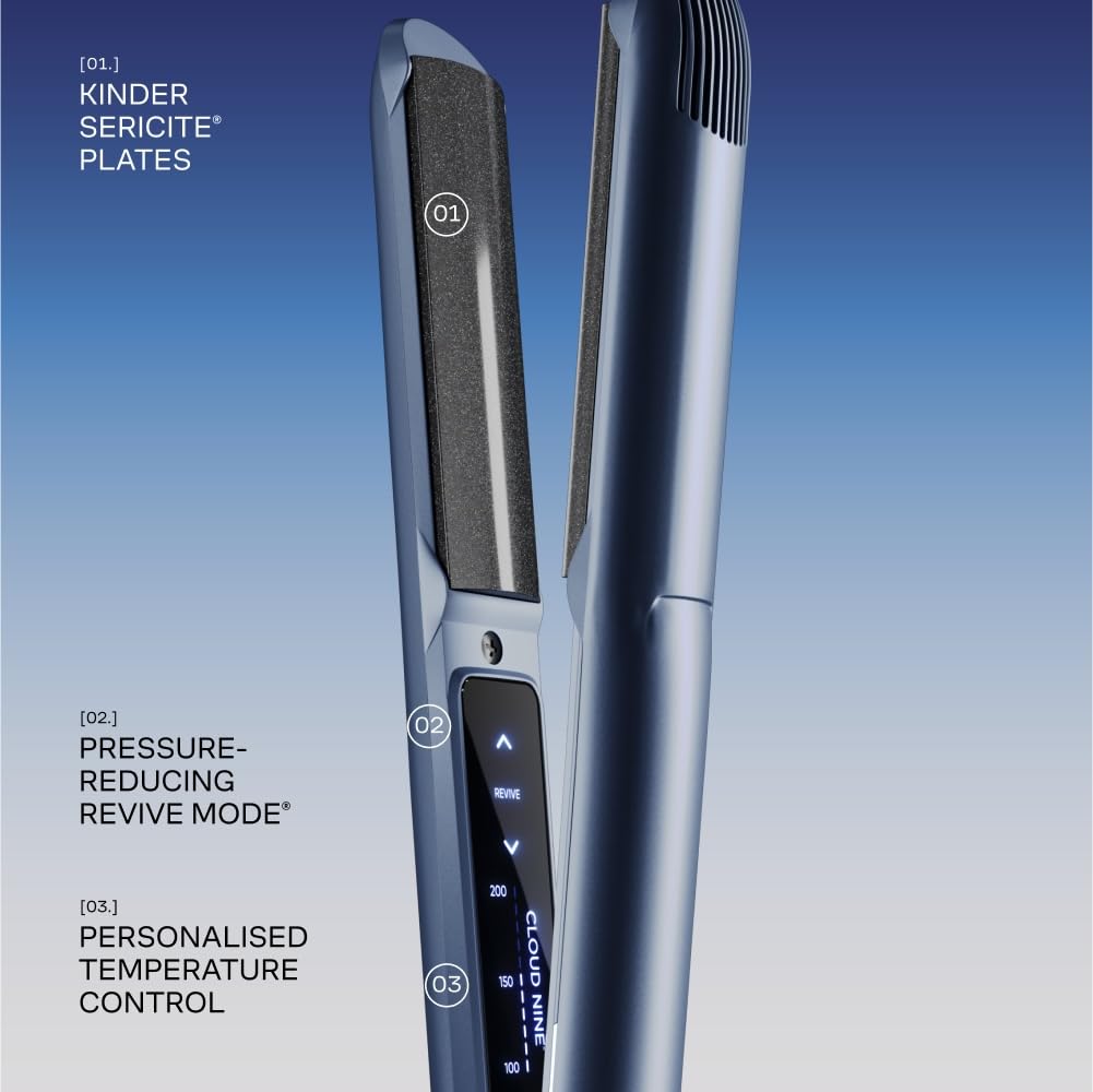 Cloud Nine 2-in-1 Contouring Original Iron Glätteisen – Haarglätter & Lockenstab mit gebogenen Sericite®-Platten, Revive Mode® & 11 Temperatureinstellungen (100–200 °C) – Für gesundes Styling