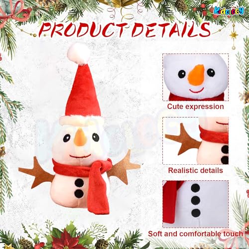 Image of Kidology Kids Plush Toy Pillow, Reversible Bunny, Cute Rabbit Sofa Pillow, Easter Bunny Stuffed Animal Cute Rabbit Plushie Birthday Gift for Boys Girls (Snowman Combo, Medium), Multicolor