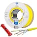 Produktbild hb-digital 100m CAT.7 Netzwerkkabel LAN Kabel Verlegekabel AWG23 Reines Kupfer S/FTP PiMF LSZH Halogenfrei RoHS-Compliant Ethernet Installationskabel Datenkabel PoE 10Gbit/s max. 1000MHz + Abisolierer