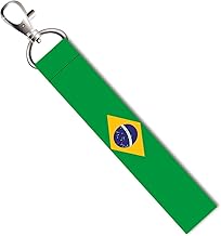 ISEE 360® Brazil Lanyard Bag Tag with Swivel Lobster for Gift Luggage Bags Backpack Laptop Bags Students Travelers L X H 5 X 0.8 INCH