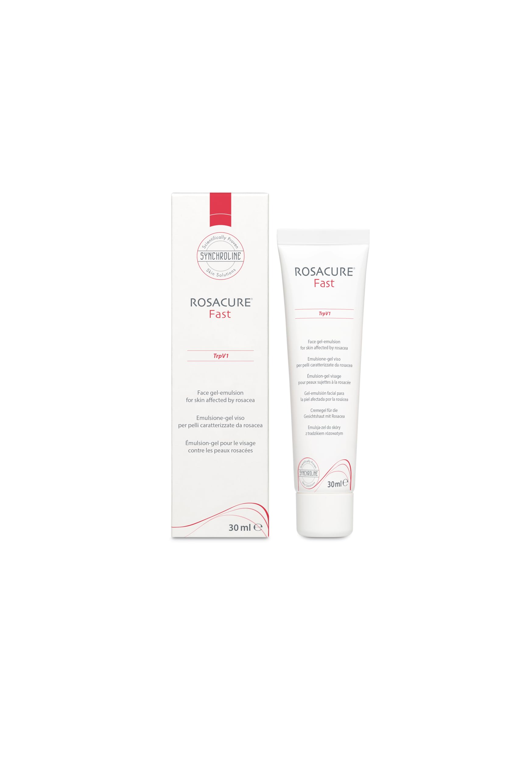 Synchroline – Rosacure Fast 30 Ml Emulsione-Gel Viso Dispositivo Medico per Pelli Con Rosacea Ad Azione Lenitiva e Rinfrescante, Made In Italy