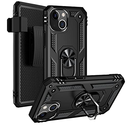 Coque antichoc iPhone 13 Mini SaharaCase robuste béquille intégrée et clip ceinture noir