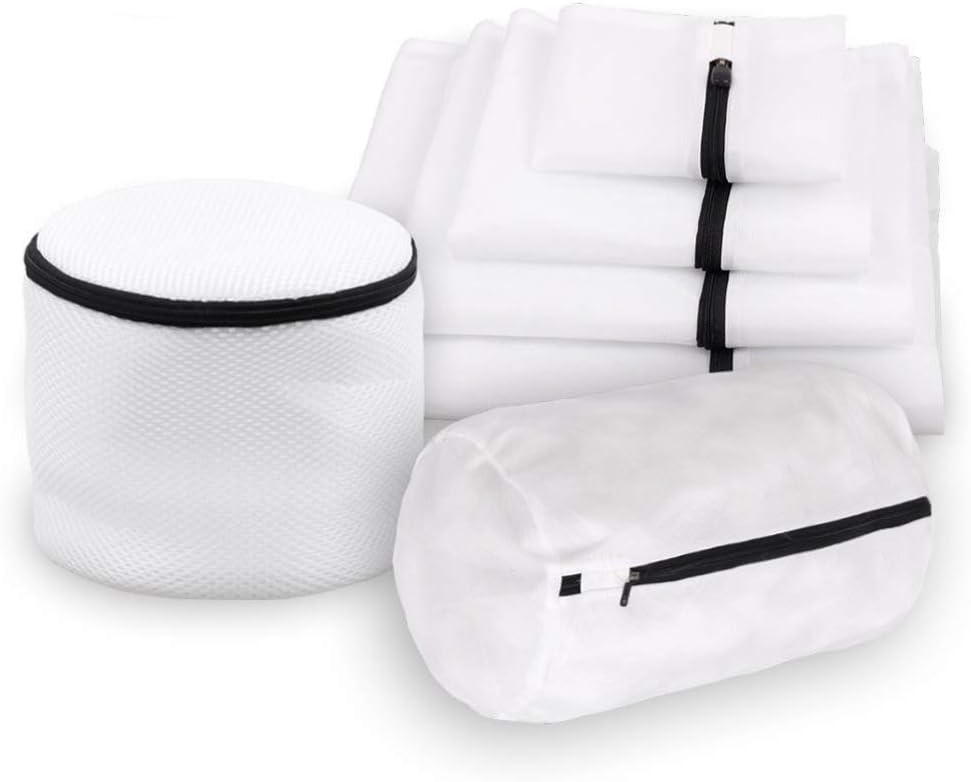 Laundry Wash Bags, 6 Pack Reusable Mesh Washing Bags with Zippers for Washing Machine Multifunction Washing Bag Perfect for Bras Underwear Lingerie Clothes Socks
